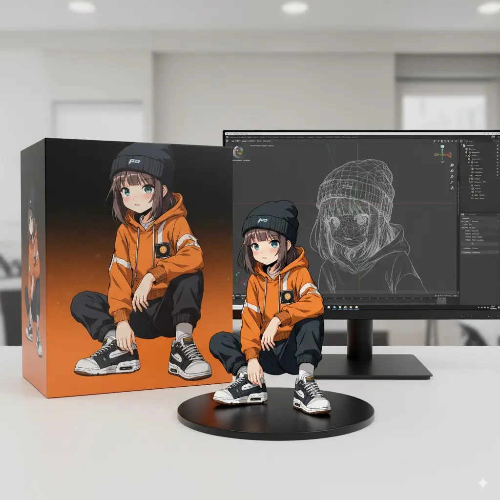 animation girl character figure