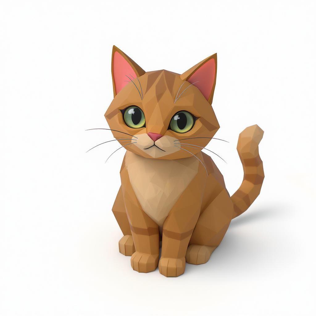 Low poly cat