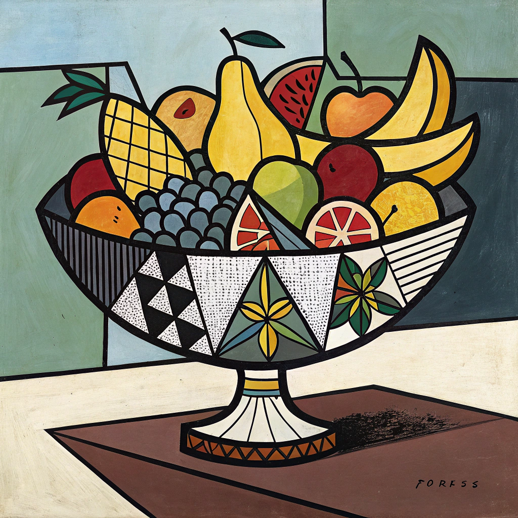 Picasso style fruit bowl