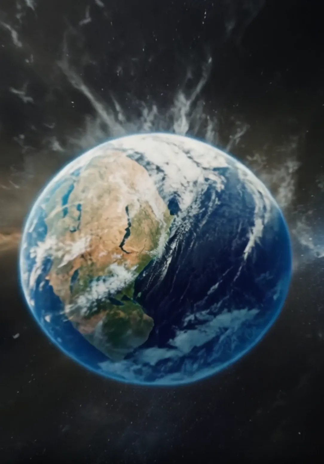 a travel location Zoom Out Earth video intro showcasing a global perspective