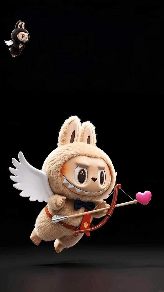 Cupid Labubu Wallpaper