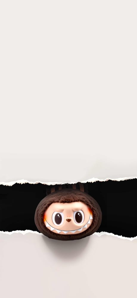 Peek-a-boo Labubu Wallpaper