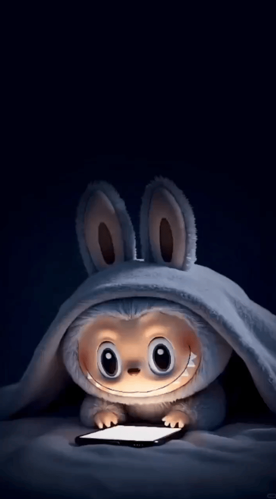 Peekaboo Hoodie Labubu Wallpaper