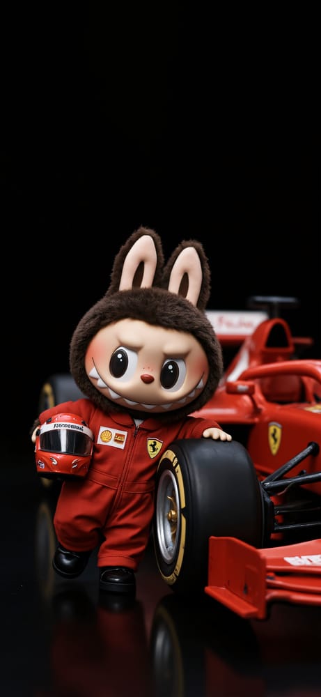 Racing Labubu Wallpaper