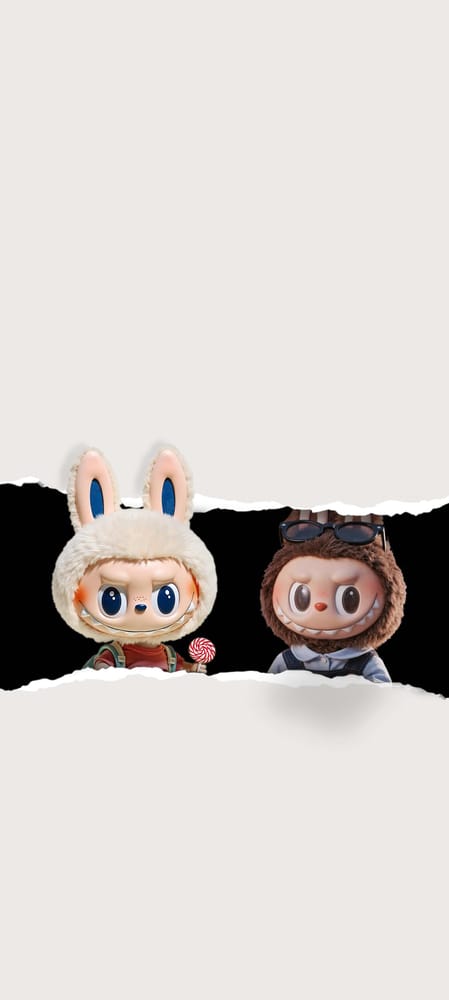 Trio Fun Labubu Wallpaper