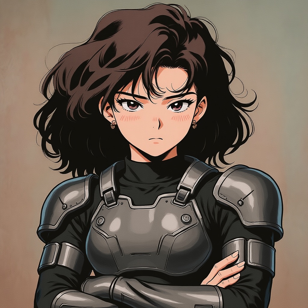 Character with futuristic armor added