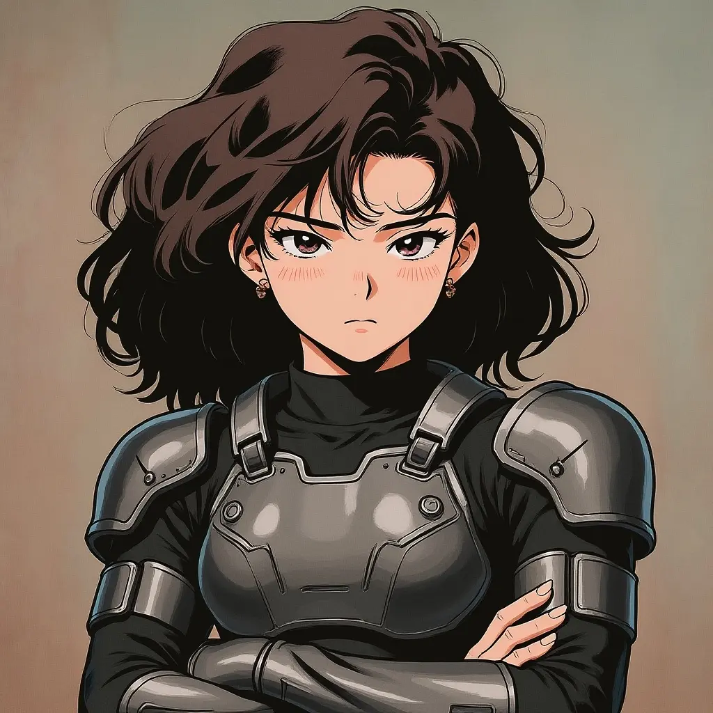 Character with futuristic armor added