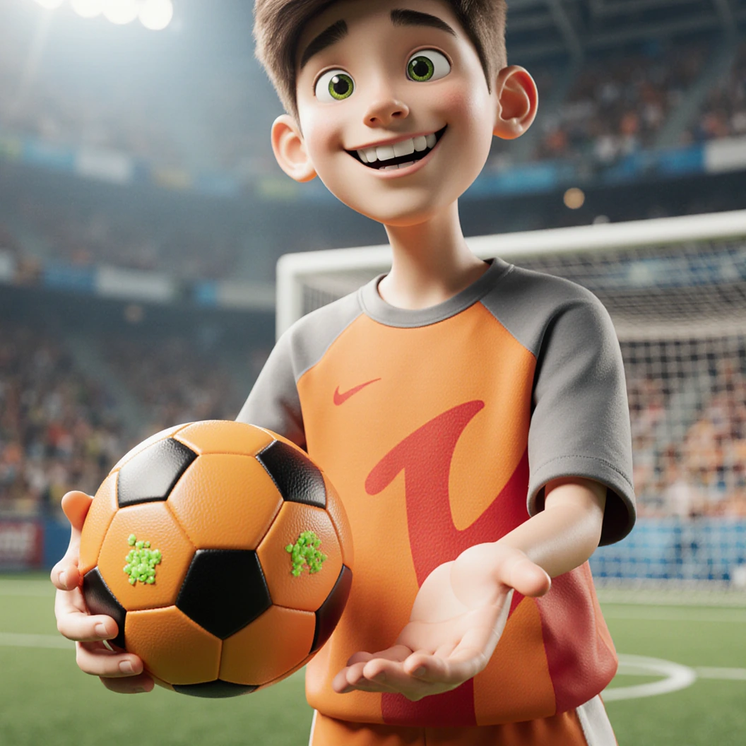 shot of a sporty cartoon teenager