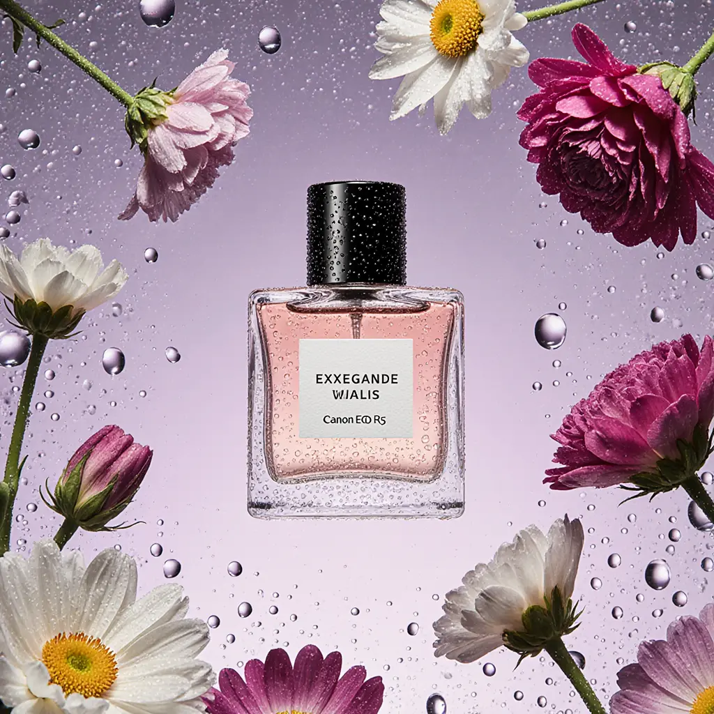 AI generated perfume bottle advertisement